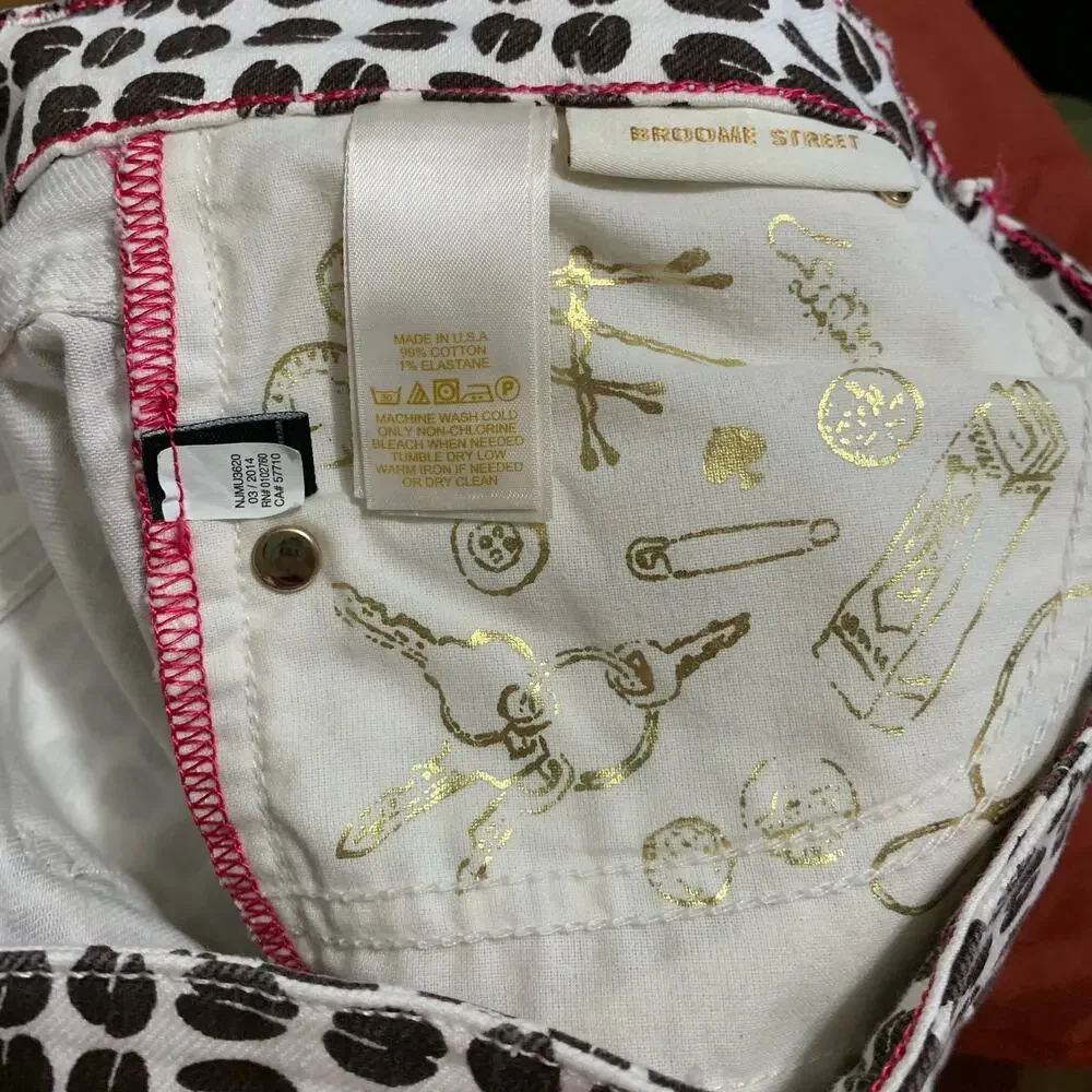 Kate Spade Broome Street Coffee Bean Print Slim Jeans
